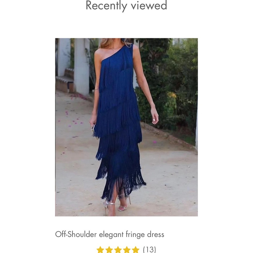 Elegant satin 1920s style fringe dance dress formal.